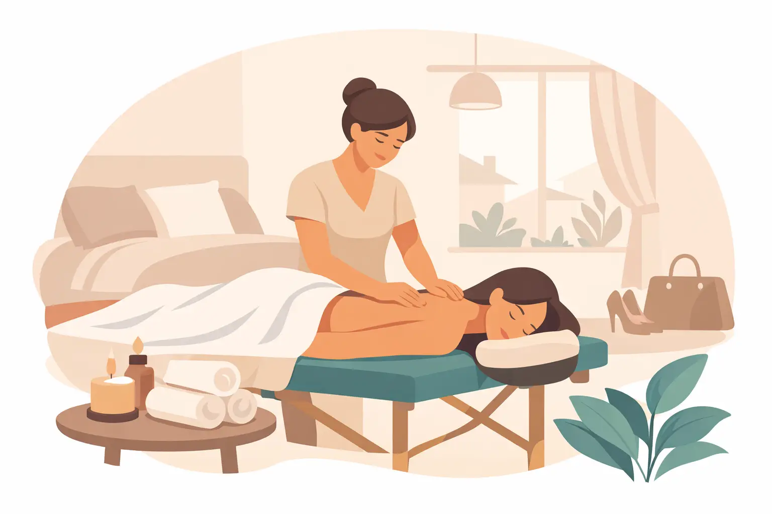 Massage discret à domicile pour femmes