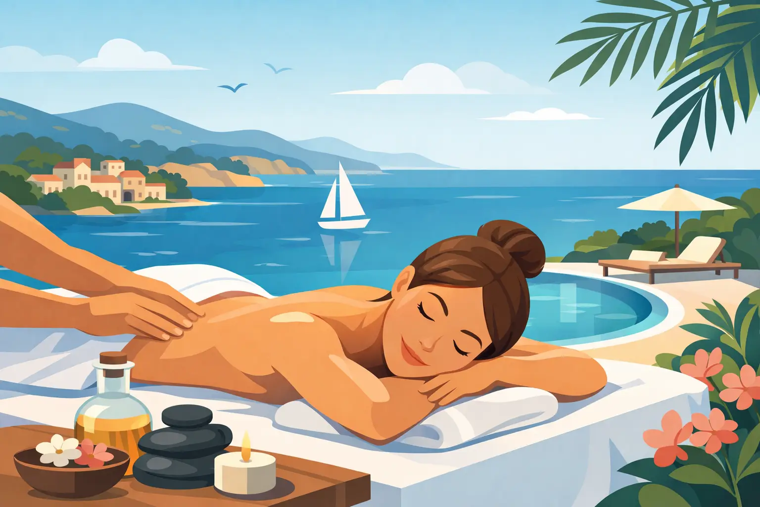 Massage récupération femme Côte d’Azur